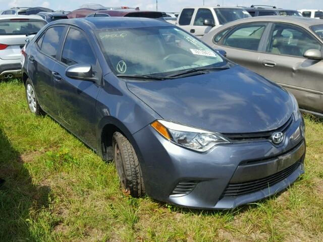 5YFBURHE3FP258139 - 2015 TOYOTA COROLLA L GRAY photo 1