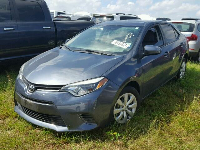 5YFBURHE3FP258139 - 2015 TOYOTA COROLLA L GRAY photo 2