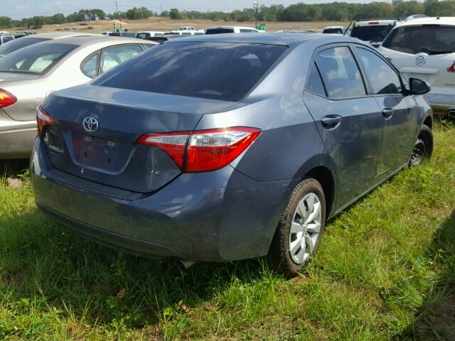 5YFBURHE3FP258139 - 2015 TOYOTA COROLLA L GRAY photo 4