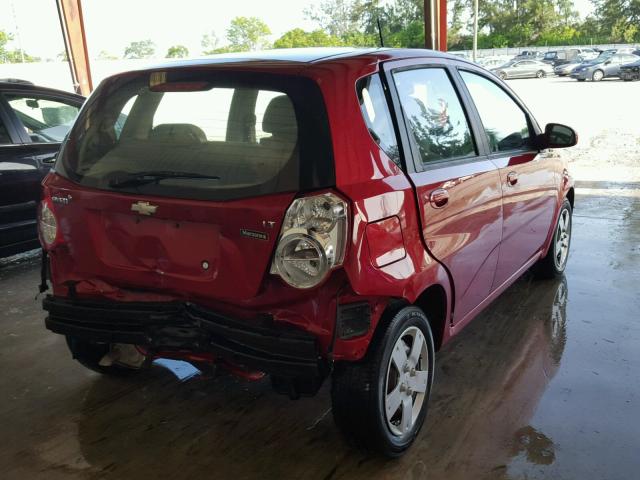 KL1TD6DEXBB134913 - 2011 CHEVROLET AVEO LS RED photo 4