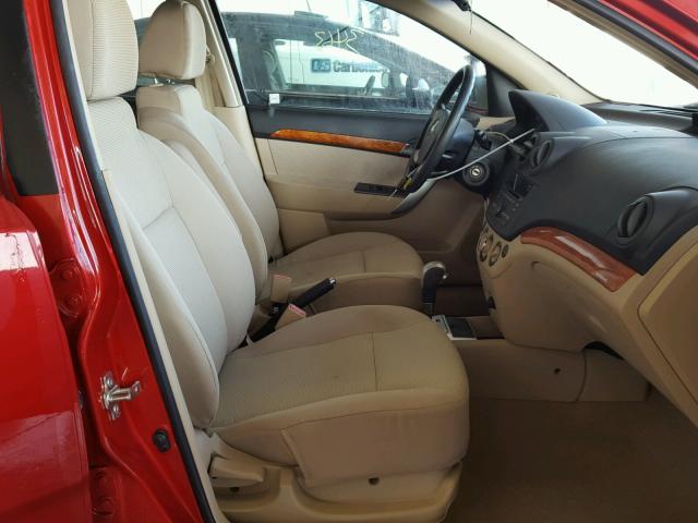 KL1TD6DEXBB134913 - 2011 CHEVROLET AVEO LS RED photo 5