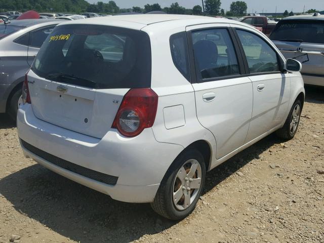 KL1TD6DE5BB246406 - 2011 CHEVROLET AVEO LS WHITE photo 4