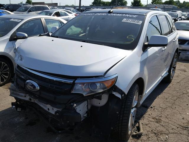 2FMDK3AK8BBA06834 - 2011 FORD EDGE SPORT WHITE photo 2