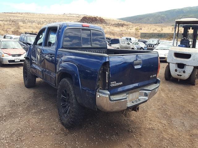 5TELU42N15Z078814 - 2005 TOYOTA TACOMA DOU BLUE photo 3