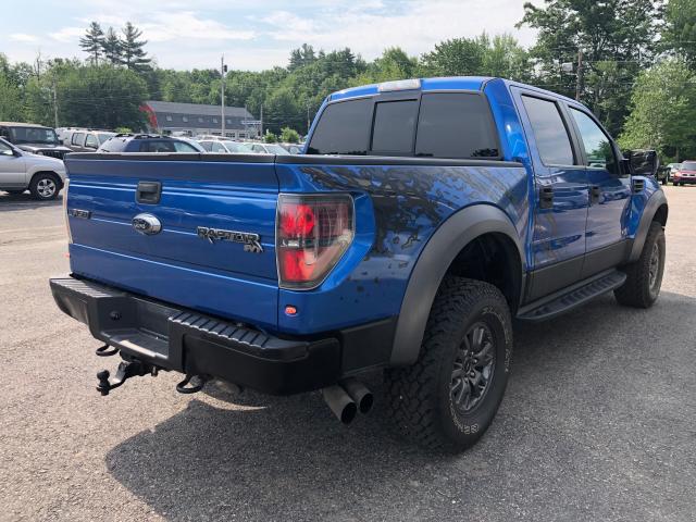 1FTFW1R61BFB50947 - 2011 FORD F150 SVT R BLUE photo 4