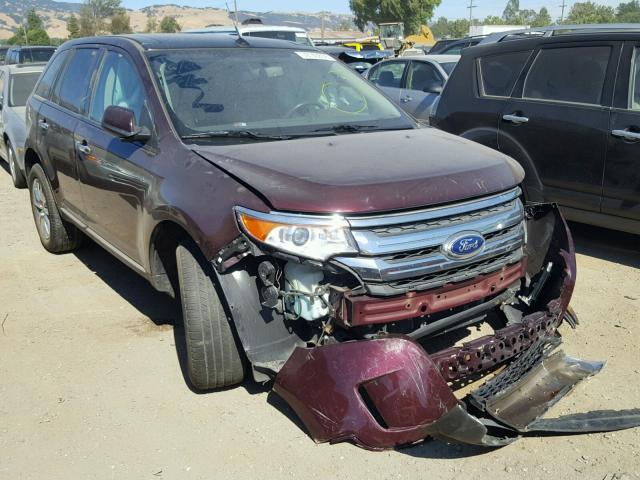 2FMDK3JCXBBB29933 - 2011 FORD EDGE SEL BURGUNDY photo 1