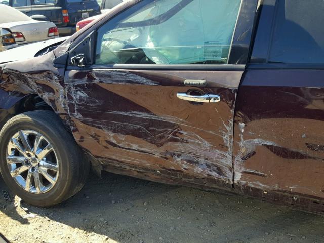 2FMDK3JCXBBB29933 - 2011 FORD EDGE SEL BURGUNDY photo 9