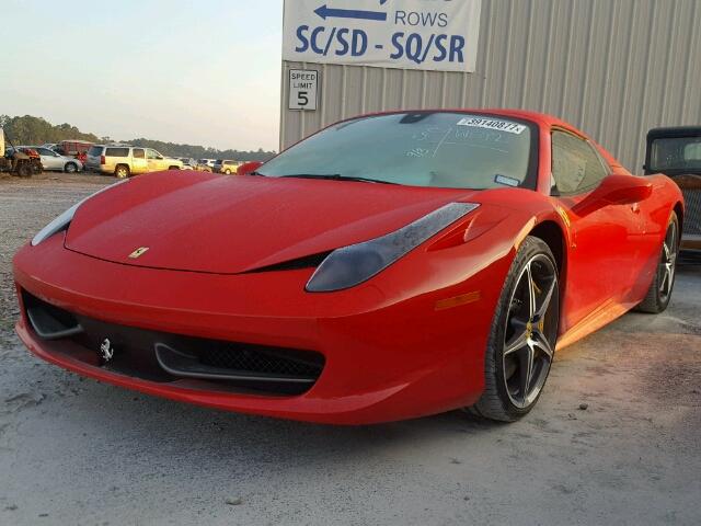 ZFF68NHA1E0196441 - 2014 FERRARI 458 SPIDER RED photo 2