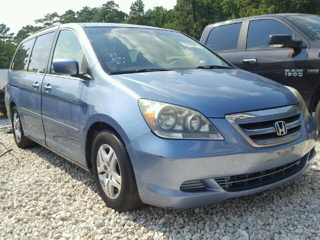 5FNRL38496B128853 - 2006 HONDA ODYSSEY EX BLUE photo 1