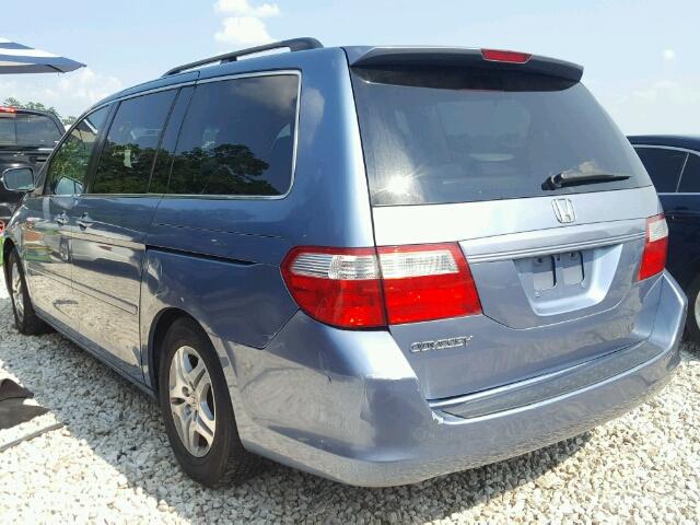 5FNRL38496B128853 - 2006 HONDA ODYSSEY EX BLUE photo 3
