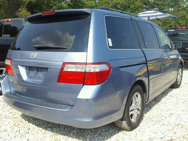 5FNRL38496B128853 - 2006 HONDA ODYSSEY EX BLUE photo 4