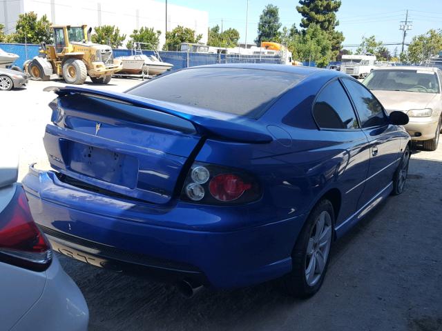 6G2VX12U95L473156 - 2005 PONTIAC GTO BLUE photo 4