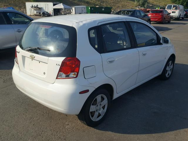 KL1TD66697B698789 - 2007 CHEVROLET AVEO BASE Սպիտակ լուսանկար 4