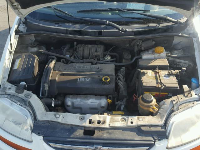 KL1TD66697B698789 - 2007 CHEVROLET AVEO BASE Սպիտակ լուսանկար 7