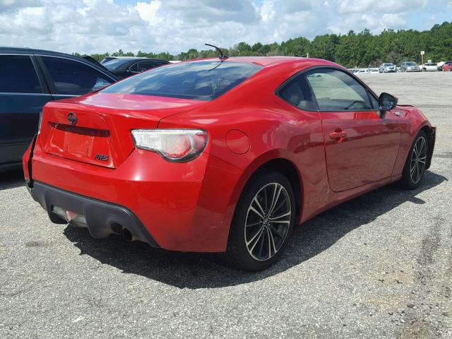 JF1ZNAA14D1709557 - 2013 SCION FRS RED photo 4