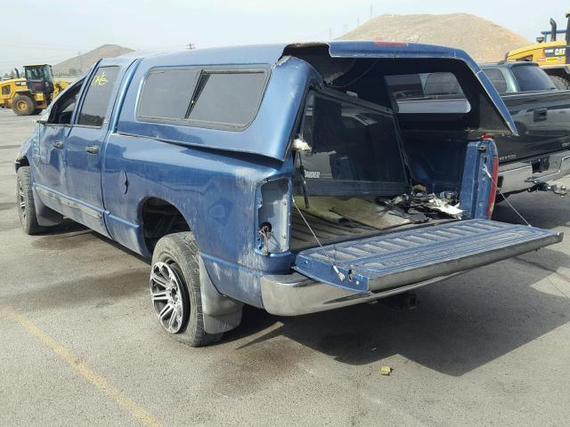 1D7HU18N92S655123 - 2002 DODGE RAM 1500 BLUE photo 3