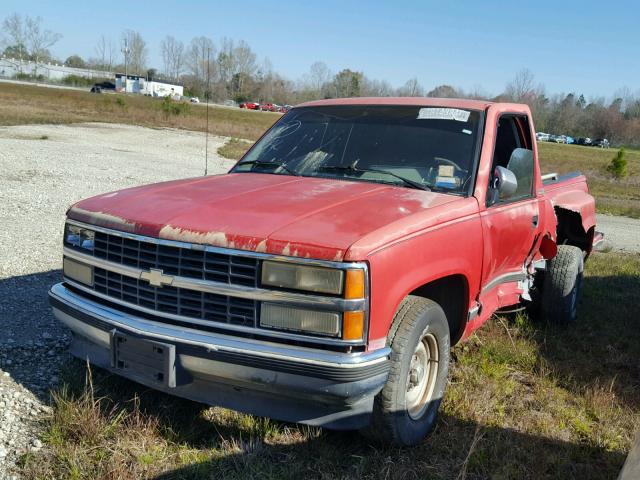 1GCDC14K5NZ110796 - 1992 CHEVROLET GMT-400 C1 RED photo 2