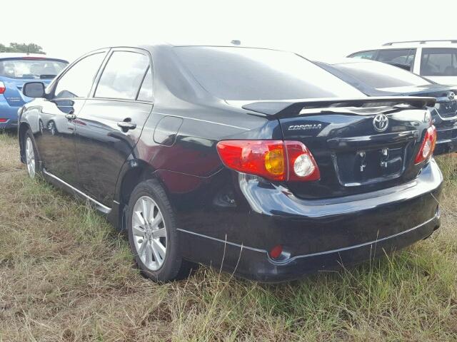 1NXBU40E99Z091884 - 2009 TOYOTA COROLLA BA BLACK photo 3