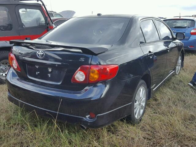 1NXBU40E99Z091884 - 2009 TOYOTA COROLLA BA BLACK photo 4