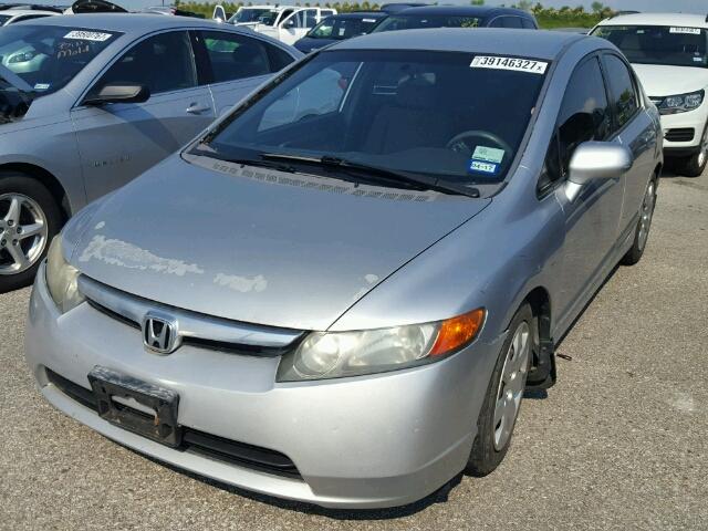 2HGFA16538H331969 - 2008 HONDA CIVIC LX SILVER photo 2