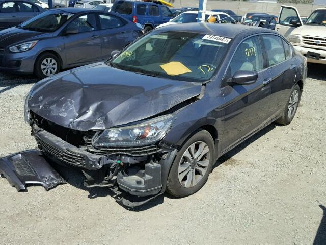 1HGCR2F39FA144828 - 2015 HONDA ACCORD GRAY photo 2