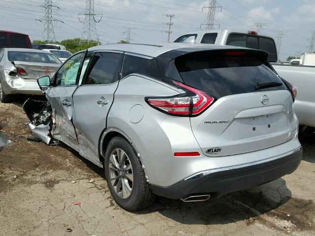 5N1AZ2MH1GN143554 - 2016 NISSAN MURANO S SILVER photo 3