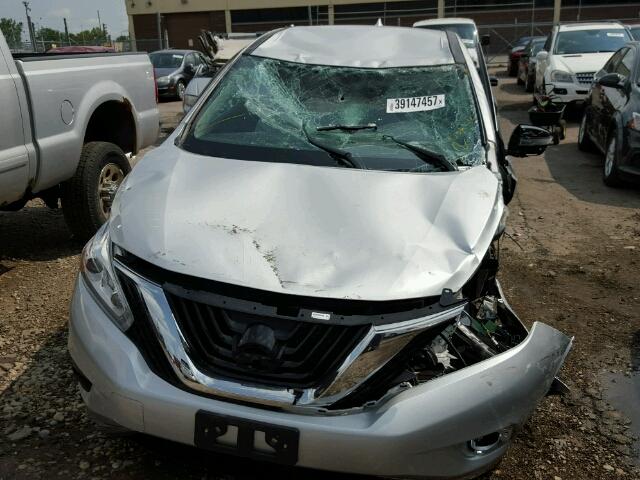 5N1AZ2MH1GN143554 - 2016 NISSAN MURANO S SILVER photo 9