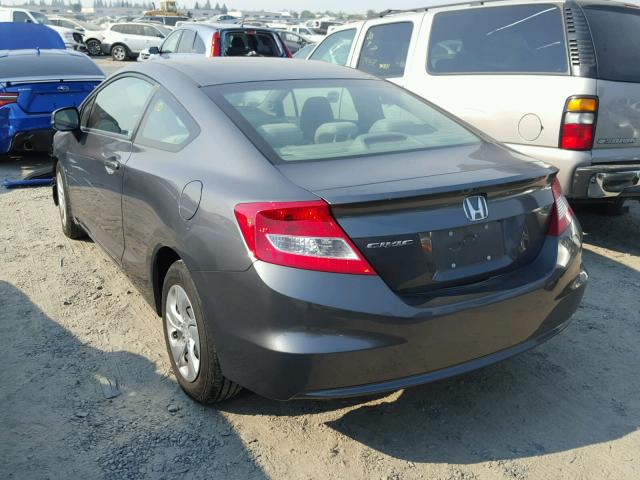 2HGFG3B51DH509100 - 2013 HONDA CIVIC LX GRAY photo 3