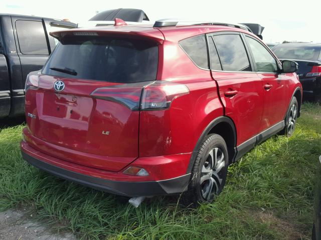 JTMZFREV5HJ106514 - 2017 TOYOTA RAV4 LE RED photo 4