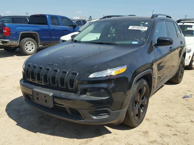 1C4PJLAB4HW586398 - 2017 JEEP CHEROKEE BLACK photo 2