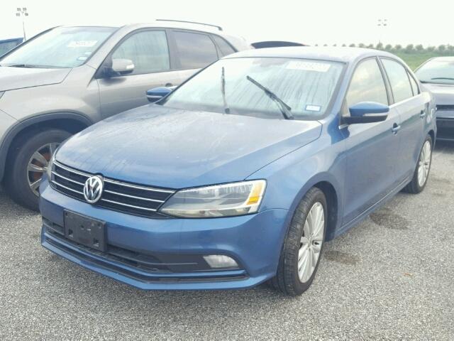 3VWL07AJ9GM232422 - 2016 VOLKSWAGEN JETTA BLUE photo 2