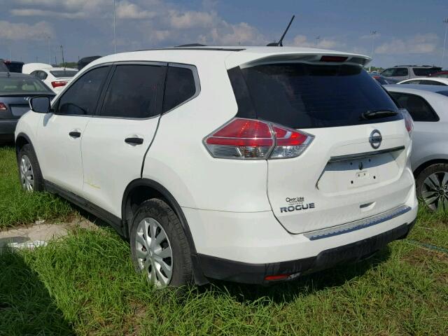 KNMAT2MT7GP626299 - 2016 NISSAN ROGUE WHITE photo 3