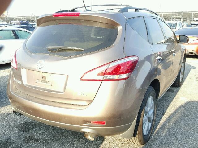 JN8AZ1MU3CW120037 - 2012 NISSAN MURANO S BROWN photo 4