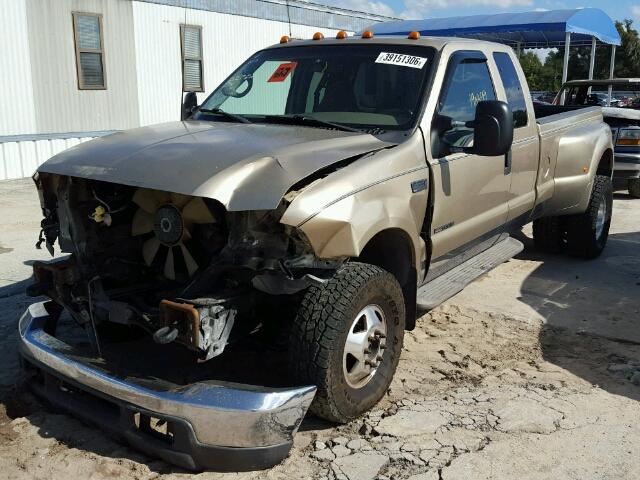 1FTWX33F0YEB25361 - 2000 FORD F350 SUPER GOLD photo 2