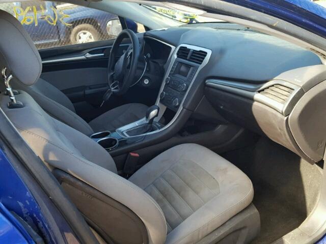 3FA6P0G74ER141787 - 2014 FORD FUSION BLUE photo 5