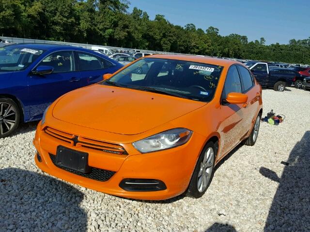 1C3CDFBA0DD266924 - 2013 DODGE DART ORANGE photo 2