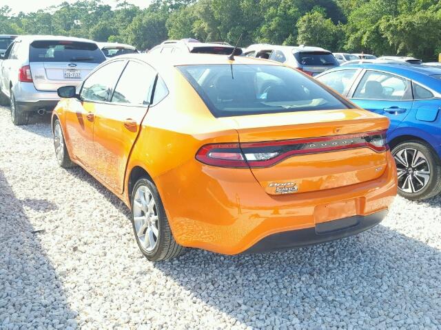 1C3CDFBA0DD266924 - 2013 DODGE DART ORANGE photo 3