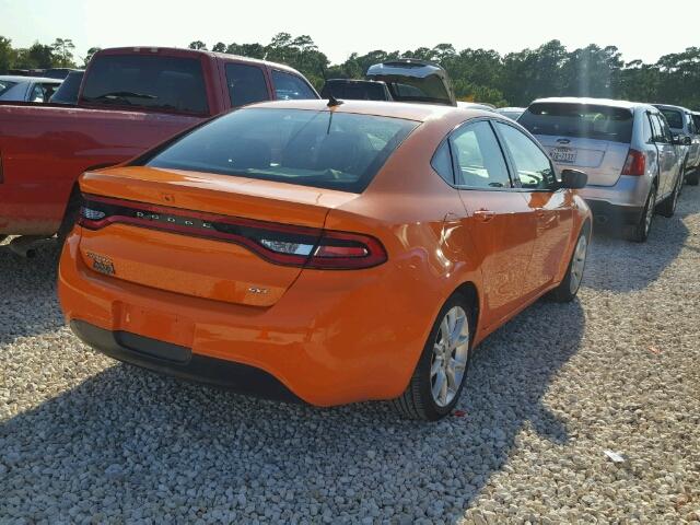 1C3CDFBA0DD266924 - 2013 DODGE DART ORANGE photo 4