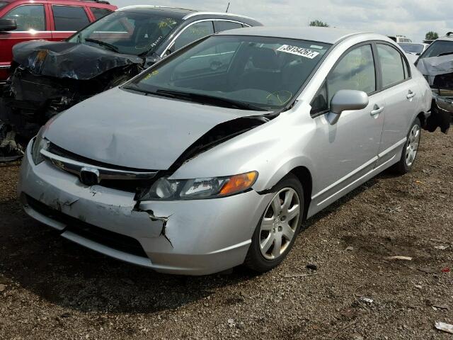 1HGFA16526L139118 - 2006 HONDA CIVIC LX SILVER photo 2