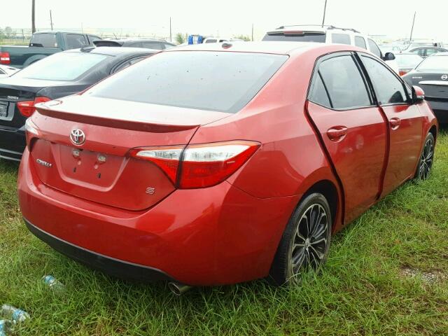 5YFBURHE1FP361558 - 2015 TOYOTA COROLLA RED photo 4