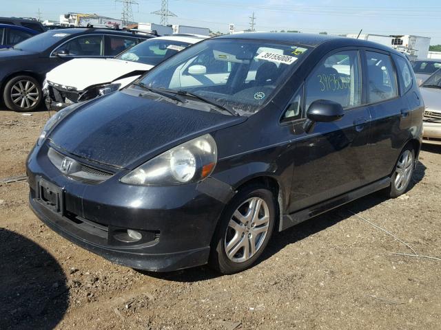 JHMGD38647S038132 - 2007 HONDA FIT S 黑色 照片 2