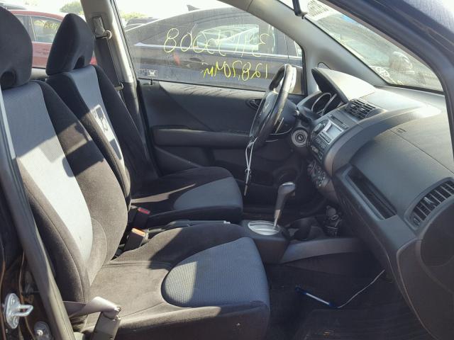 JHMGD38647S038132 - 2007 HONDA FIT S 黑色 照片 5