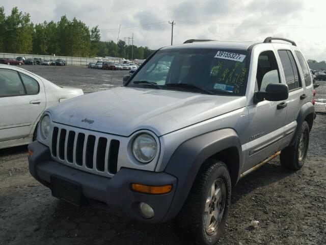 1J4GL48K53W558425 - 2003 JEEP LIBERTY SP GRAY photo 2