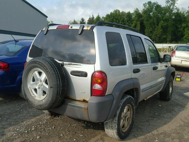 1J4GL48K53W558425 - 2003 JEEP LIBERTY SP GRAY photo 4