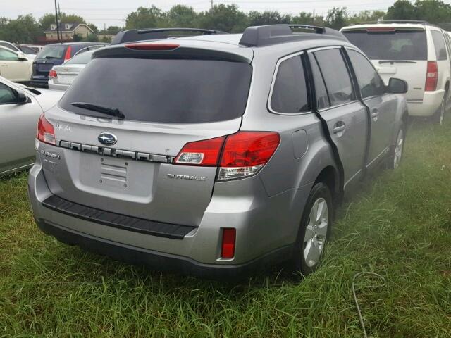 4S4BRCGCXA3341742 - 2010 SUBARU OUTBACK SILVER photo 4