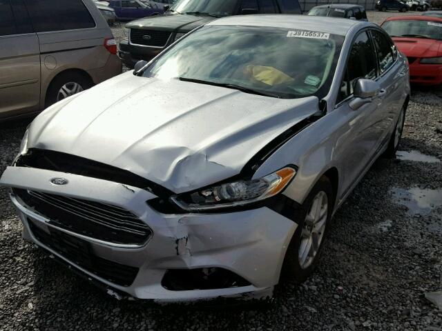 1FA6P0H73E5393869 - 2014 FORD FUSION SILVER photo 2