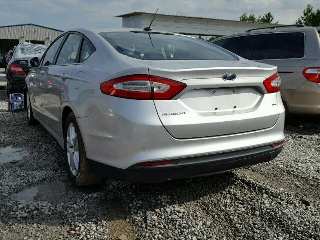 1FA6P0H73E5393869 - 2014 FORD FUSION SILVER photo 3