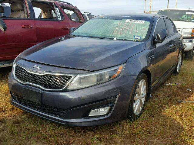 5XXGN4A7XFG445100 - 2015 KIA OPTIMA GRAY photo 2