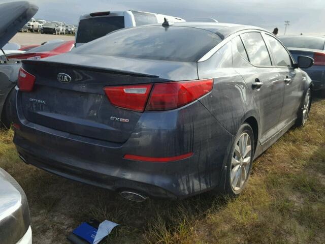 5XXGN4A7XFG445100 - 2015 KIA OPTIMA GRAY photo 4
