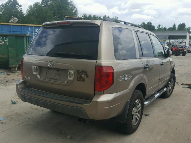 2HKYF18423H519265 - 2003 HONDA PILOT EX TAN photo 4